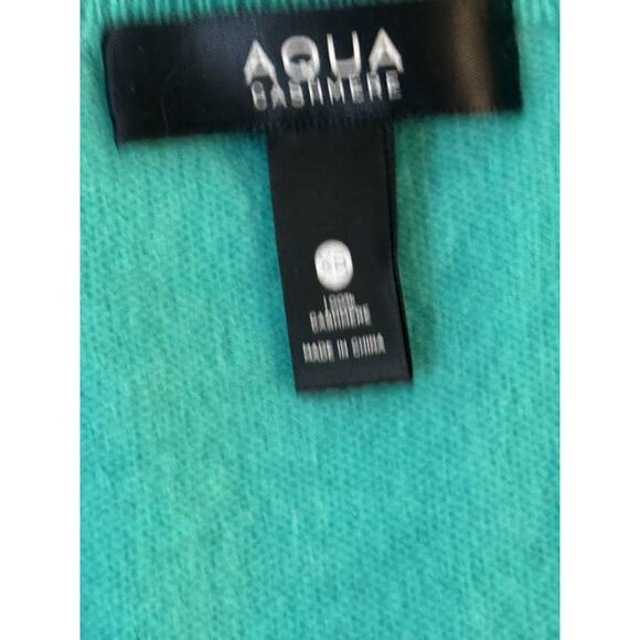 Aqua Cashmere‎ Womens Green Ribbed Trim Pullover V-Neck Sweater Top Sz XS - Picture 4 of 5